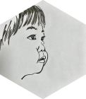 私の好きな娘の横顔さんのあんどん絵